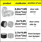 Car Door Entry Guards Scratch Cover Protector Paint Threshold Guard,Front Rear Door Entry Sill Guard Scuff Plate Rear Bumper Protector Guard for Most Cars,2in9.8ft(5cm3m) Black
