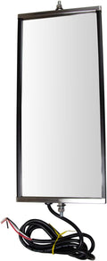 Manual Heated West Coast Mirror 16x7 Stainless Steel fits 2008-19 Freightliner Cascadia, 2002-19 International 4300 4400, 2008-19 Peterbilt 389, 1981-19 Kenworth W900, 2008-19 Mack GU7 GU8