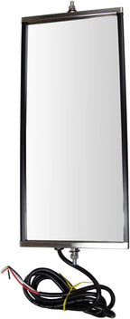 Manual Heated West Coast Mirror 16x7 Stainless Steel fits 2008-19 Freightliner Cascadia, 2002-19 International 4300 4400, 2008-19 Peterbilt 389, 1981-19 Kenworth W900, 2008-19 Mack GU7 GU8