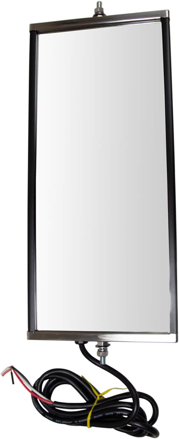Manual Heated West Coast Mirror 16x7 Stainless Steel fits 2008-19 Freightliner Cascadia, 2002-19 International 4300 4400, 2008-19 Peterbilt 389, 1981-19 Kenworth W900, 2008-19 Mack GU7 GU8