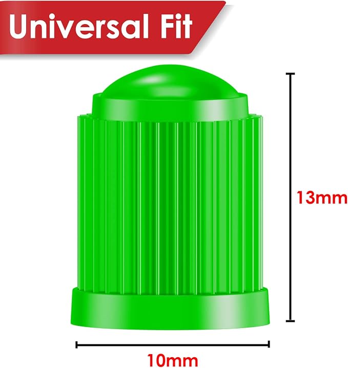 (30 Pack) Tire Stem Valve Caps, with O Rubber Ring, Universal Stem Covers for Cars, SUVs, Bike and Bicycle, Trucks, Motorcycles, Airtight Seal Heavy Duty (Green (30 Pack))