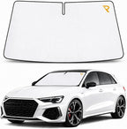 [2026 Upgrade] RevLux Car Windshield Sun Shade | Keeps Car Cool, Sun & Heat Protection | Double Thickened Ice-Core Cooling Fabric | Zero Light Leakage | Foldable Sunshade (Compact - 51"x31")