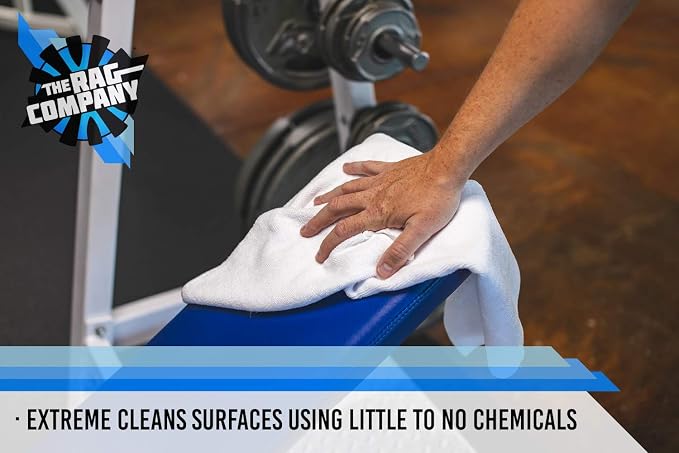Sport & Workout Towel - Gym, Exercise, Fitness, Yoga, Sport, Ultra Soft, Super Absorbent, Fast Drying Premium Microfiber, 320gsm, 16in x 27in, White (3-Pack)