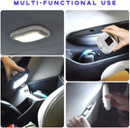 Car Interior Ceiling Roof Lights, Magnetic Rechargeable USB Wireless Dome Lamp, LED Auto Map Reading Light Cover for Insider Roof Ceiling, Universal Car Accessories (Black)