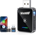 𝟐𝟎𝟐𝟔 𝐔𝐩𝐠𝐫𝐚𝐝𝐞𝐝 Android Auto & CarPlay Wireless Adapter, One Click Multi Device Switching, Ultra-Fast 5.8GHz WiFi, Bluetooth 6, Plug & Play USB-A/C for 2016+ Car Models
