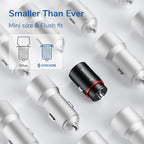 USB C Car Charger 60W [PD 30W & QC 30W] USB Car Charger Adapter Fast Charging [Super Mini & All Metal] for iPhone, Samsung, Google Pixel, XiaoMi, Huawei, LG, iPad Road Trip Essentials