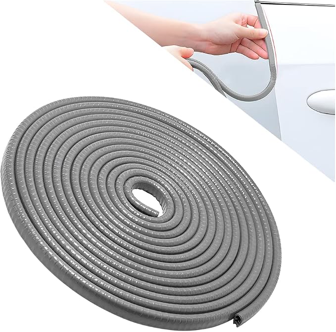 Car Door Edge Guards, 16FT Car Edge Rubber Seal Trim Protector, No Glue Needed U Shape Car Door Guard Universal for Most Cars, Vehicles, SUVs (Gray/16FT)