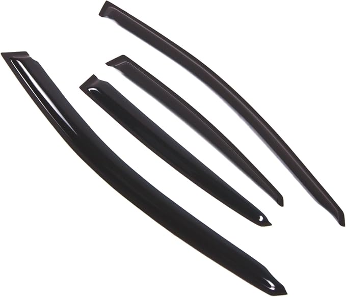 WD2-397 Dark Smoke 4 Pcs Set Window Visor (Outside Mount) Deflector Rain Guard Compatible with 2004-2008 Suzuki Forenza