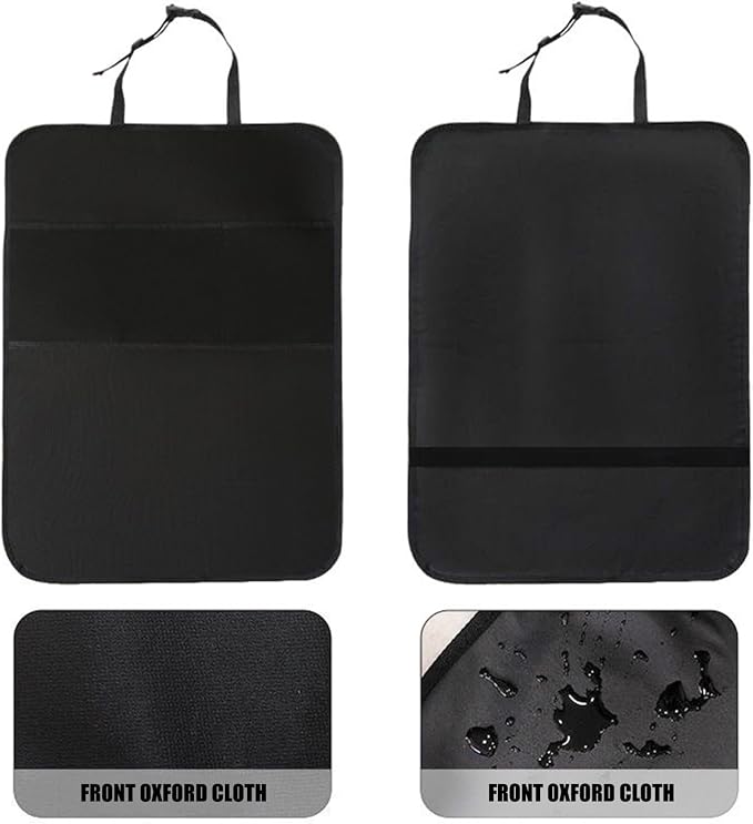 ordinarYone Protector Kick Mat Auto Seat Back Covers with Pockets Water Resistant Kick Protector Auto Interior Accessories