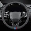 New Nappa Leather car Steering Wheel Cover, Universal 15 inch Black