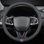New Nappa Leather car Steering Wheel Cover, Universal 15 inch Black