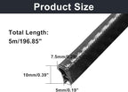 16.5 Ft (5m) Universal Car Door Edge Guards, Black | Rubber U-Shaped Trim Protector, No Glue Required