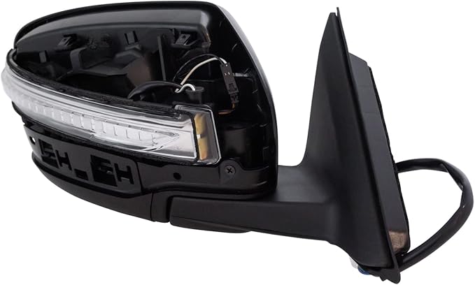 Passenger Side Mirror Assembly Electric Adjustment Non-Heated No Memory Black Compatible with 2014-2017 Nissan Rogue with Turn Signal NI1321254