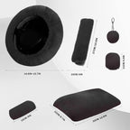 7PCS Set car Interior Aesthetic Accessories, Fluffy 15 inch Steering Wheel Cover, armrest pad, seat Belt Cover,Gear Shift Cover, Fit Girly car Accessories for Women.