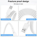 3 Pack Car Carplay Cable for iPhone 16 15 Pro Max 15 Plus,3FT USB to USB C Cable for Car Charger Adapter, Carplay USB C Cord Accessories Charging for iPad 10th Gen/iPad Pro Air 5th-White