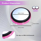 2PCS Blind Spot Mirrors, Convex Car Mirror, 2" Round HD Glass Convex Rear View Mirrors with Frame, 360 Degree Wide Angle Side Rear View Accessories Universal for Most Sedans SUVs Trucks (Pink)
