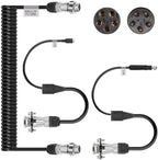 Heavy Duty Vehicle Coil Trailer Cable with 1 Channel 4 PIN AV Connector Disconnect Kit for Truck Caravan Motor Home Backup Security Camera Monitor System