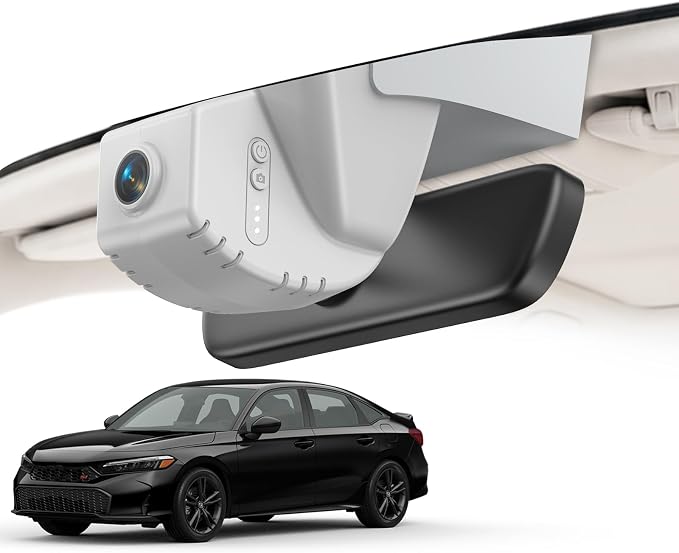 4K Dash Cam for Honda Civic & Si 2022-2026, Type R 2023-2026, OEM Style, Sony STARVIS 2 IMX675, Night Vision, 24H Parking Mode, 64GB Card (Grey)