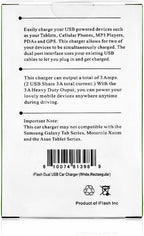 Dual USB Car Lighter Charger Adapter with 3A Output - fast Heavy Duty Ouput - Support Apple iPad Pro / Air 2 / mini 2/3/4 iPhone X / 8 Plus / 7 / 6S Plus / 6 / SE /5S (White)