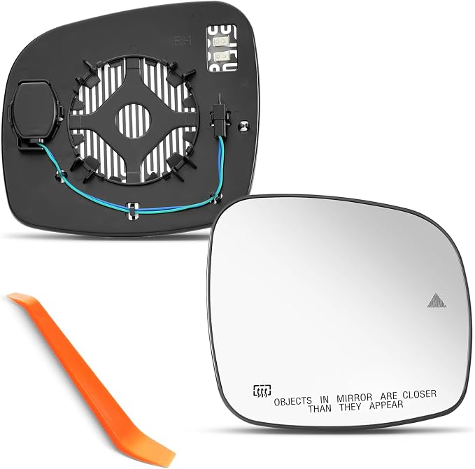 Blind Spot Passenger Side Mirror Compatible with 2008-2020 Dodge Grand Caravan, 2008-2016 Chrysler Town Country, 2012-2015 RAM CV, 2009-2014 VW Routan, Right Side Mirrors with Power Heated
