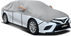 Half Car Cover for Snow, Windshield Cover for Ice and Snow with Cotton Liner, Hail Protector Car Cover Waterproof All Weather for Snow, Sun, Rain, Dust, Fit Sedan L