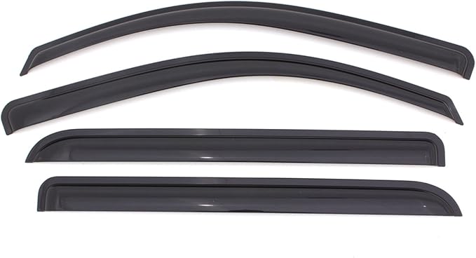 Auto Ventshade [AVS] Outside Mount Rain Guards for 2019-2026 Chevrolet Silverado - GMC Sierra 1500; 2020-2026 SIL/Sir 2500 & 3500, Crew CAB ONLY | Window Vent Visors, 4 pcs. - Smoke | 94805