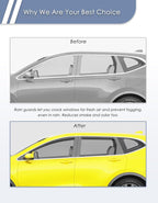 in-Channel Window Rain Guard for Honda CR-V 2017-2022 CRV Rain Guards Side Window Visors Low Profile Vent Visor Window Deflectors Vent Shades Car Accessories