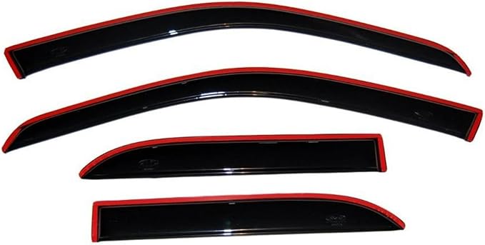 Auto Ventshade [AVS] In-Channel Rain Guards For 2016 - 2023 Toyota Tacoma DOUBLE/EXT CAB ONLY | Window Vent Visors, 4 pcs. - Smoke | 194768