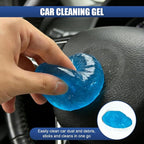Craedli 2PCS Car Cleaning Gel Auto Detailing Putty, Universal Car Interior Cleaner Slime, Reusable Dust Remover Cleaning Supplies Kit Tools for Air Vents Keyboards, Car Accessories Presents (Blue)