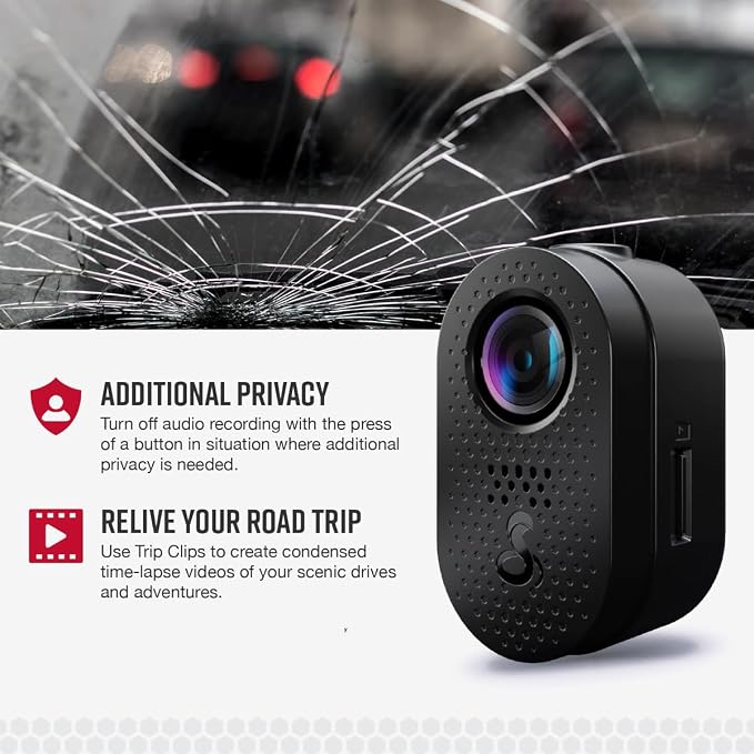 Cobra SC120 Dash Cam + Cobra 2.5A DIY Hardwire Kit - OBDII Port to USB-C/Micro-USB with 15ft Cable