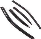 WD2-643 Dark Smoke 4 Pcs Set Window Visor (Outside Mount) Deflector Rain Guard Compatible with 2001-2004 Kia Spectra Sedan