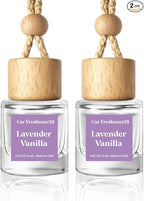 Car Air Freshener Diffuser 2 Pack Hanging Air Freshener Diffuser -Lavender Vanilla Fragrance Oil Air D iffuser for Car, 45+ days Long Lasting Fragrance Made in USA C ar Air Fresheners (L28)