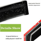Window Visors Rain Guards Side Wind Deflectors Vent Guard Shade for Chevrolet Silverado & GMC Sierra 1500 2500HD 3500HD Crew Cab Sun 2014-2018 94536 4-Pieces Set