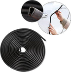 Car Door Edge Guards, Universal Rubber Seal Protector, U Shape Edge Trim, Black, 16FT