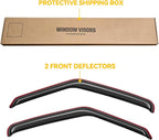 in-Channel Window Visors for 2007-2014 Ford E-150 E-250 E-350 E-450 Super Duty, Rain Guards Shields Vent Deflector Shade Dark Smoke for E150 E250 E350 E450, 2PCS