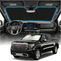 for GMC Sierra 1500 Sun Shade Windshield Cover - Custom Fit Sierra 1500 Accessories 2019-2025 2026 Sunshade Foldable UV Protection & Heat Shield Sun Visor Accessories