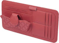 Car Sun Visor Organizer, Multi-Function Leather Car Visor Storage Pouch for Sunglasses Cards Licenses Pens, Multi-Pocket Visor Organizer, Universal for SUV, Sedan, Truck (Red)