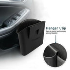 Portable Hanging Mini Car Garbage Can – Classic Black Trash Container - Premium Quality Automotive Universal Compact Traveling Wastebasket for Vehicle,Office,Home (2-Pack)