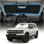 for Ford Bronco Sports Sun Shade Windshield Cover - Custom Fit Bronco Sports Accessories 2021-2024 2025 Sunshade Foldable UV Protection & Heat Shield Sun Visor Accessories