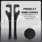 2-in-1 Car Seat Gap Filler Organizer & Car Coasters for Cup Holders Set,New Cars Seat Gap Plug with Storage Slot,Universal in Between Cars Seats Catcher Fit for Trucks SUVs