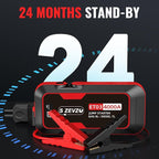 ET03 4000A Car Jump Starter Jump Starter Battery Pack for Up to 8.0L Gas and 7.0L Diesel Engines, 74Wh Portable 12V Jump Box with USB Ports, LCD Display, Storage Case, and LED Light