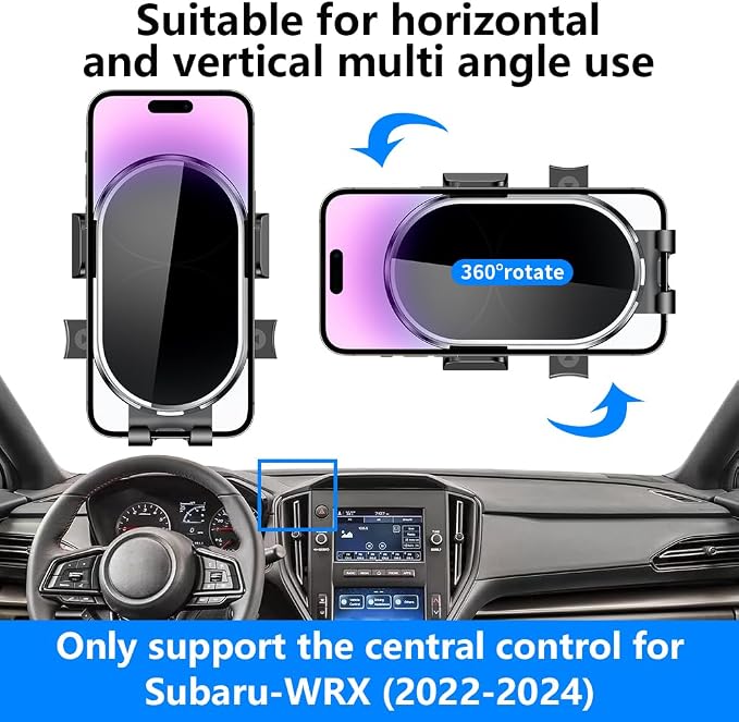Car Phone Holder For Subaru WRX 2022 2023 2024 2025 2026，Crosstrek 2024-2026，Impreza 2024-2026 Auto Accessories Navigation Bracket Interior Decoration dashboard Cell mobile Phone Mount case accessory