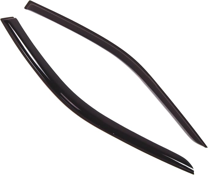 WD2-213 Dark Smoke 2 Pcs Set Window Visor (Outside Mount) Deflector Rain Guard Compatible with 1994-1997 Honda Accord Coupe