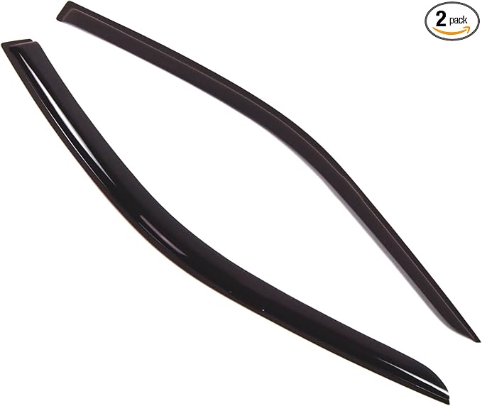Outside Mount Window Vent Visors Rain Guards Compatible with Honda Accord Coupe 1994-1997 | Side Window Wind Deflectors Rain Shields | Smoke Tinted, 2 Pcs Set, DGWV-213