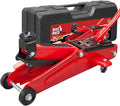 T825013S1 Torin Hydraulic Trolley Floor Service/Floor with Blow Mold Carrying Storage Case, 2.5 Ton (5,000 lb) Capacity, Red
