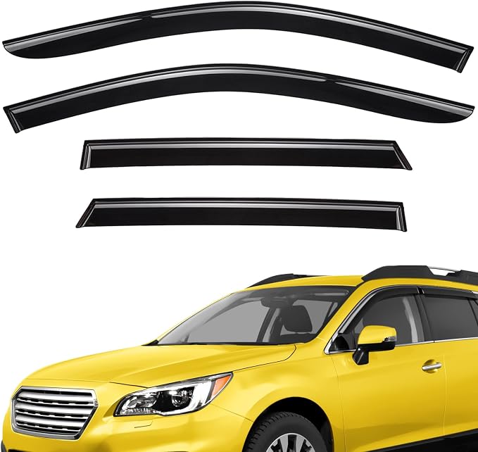 Extra Durable Window Deflectors Tape-On Window Visors Rain Guards Fit for Outback 2015-2019, Sun Visors, Wind Vent for Shades, Exterior Car Accessories - 4pcs. AG0876