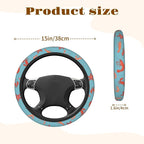 Steering Wheel Cover Accessories Neoprene Cover, Breathable Non-Slip Easy to Install Suitable for Women Men, 14.5-15.5 Inch for Car SUV Van Truck Universal - Seafood