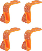 4PCS Bling Car Seat Headrest Hooks, Crystal Rhinestone Vehicle Back Seat Hanger Holder, Auto Interior Headrest Hanging Storage Organizer for Purse Handbag Coat, Universal Fit (Orange)