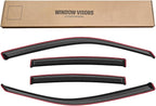 in-Channel Window Rain Guards for 2011-2023 Dodge Charger, Window Visor Guard Vent Wind Shade Deflector Rain Shield Protector Sun Visor 2012 2013 2014 2015 2016 2017 2018 2019 2020 2021, 4PCS