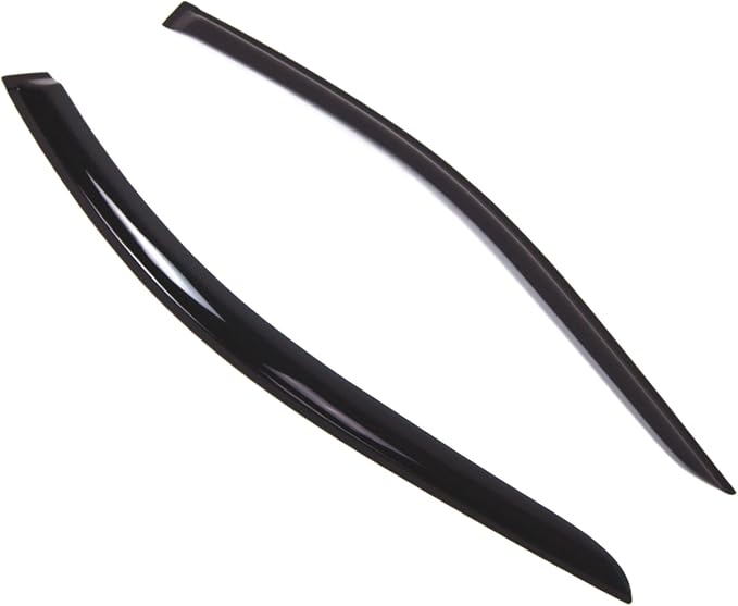 WD2-214 Dark Smoke 2 Pcs Set Window Visor (Outside Mount) Deflector Rain Guard Compatible with 2003-2007 Honda Accord Coupe